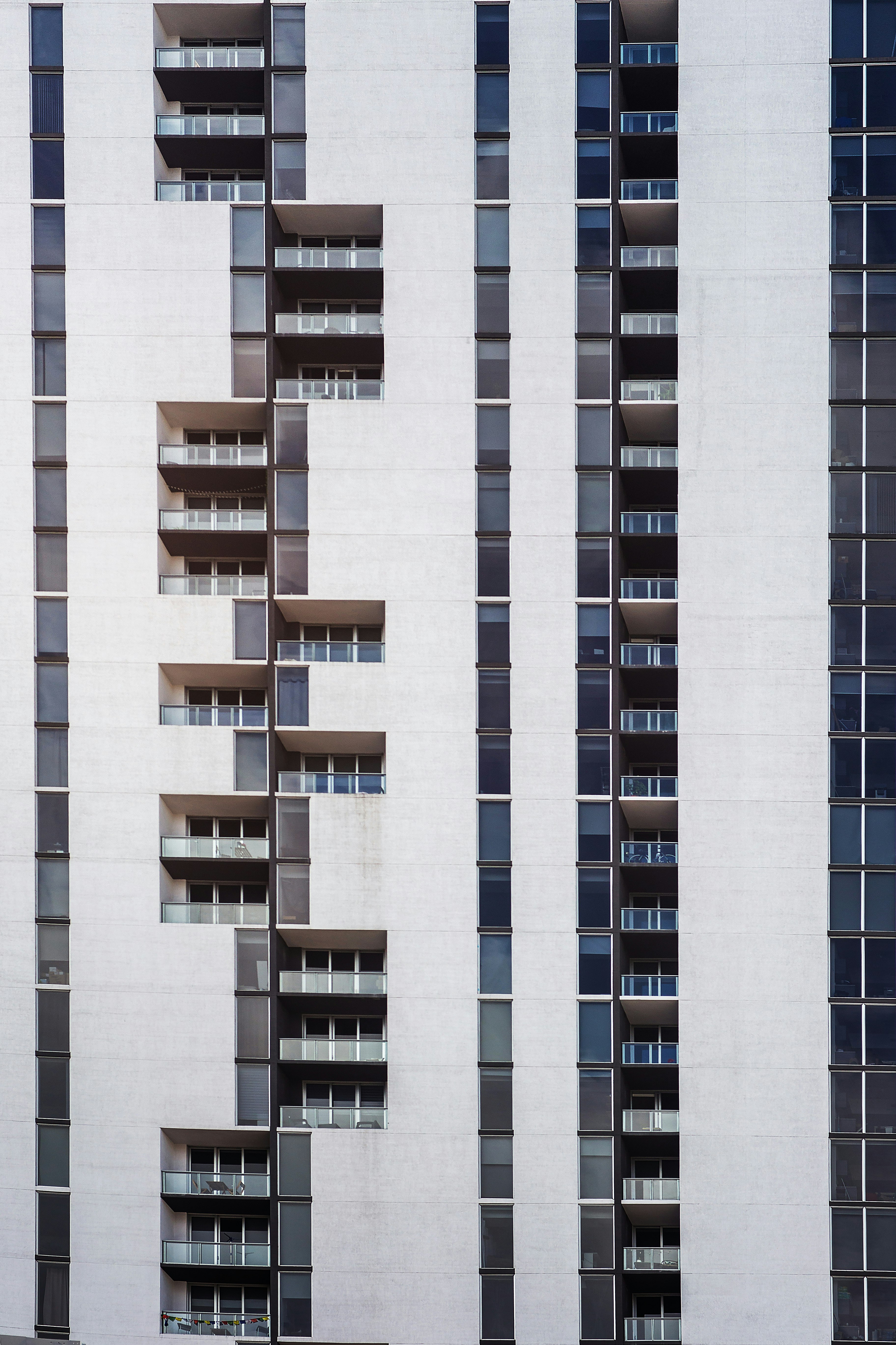 white and blue concrete building